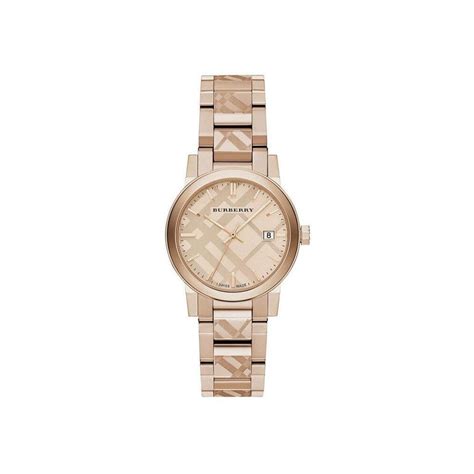 Ladies / Womens The City Engraved Silver Steel Burberry 